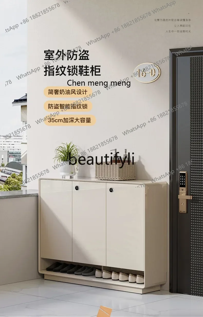 X AA85 خزانة أحذية قابلة للقفل للمدخل للاستخدام المنزلي، تخزين المدخل الخارجي ذو سعة كبيرة لمدخل المصعد والممر