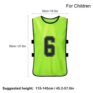Schnelles Fußballhemd für Kinder, Fußball -Pynnies, Jugend -Drehbuch -Scrimmage, Basketballteamtraining, nummerierte Lätzchen, Sportweste, 6 PCs, 12pcs Hauptverkauf von Fußballhemd - №4