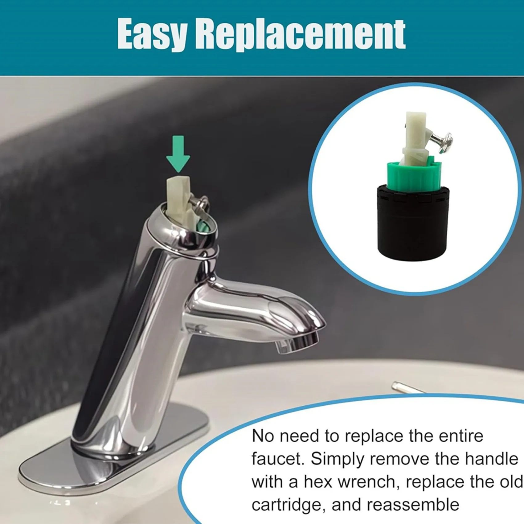 

Картридж для кухонного смесителя ABBP-3X 92730000, запасная часть для Hansgrohe, для клапанного картриджа M3/M2 2IN с одним отверстием