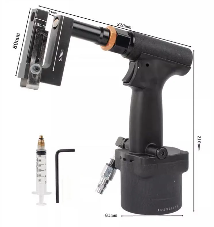Pneumatic hydraulic punching gun, air pucher 3.2mm~10.0mm hole punching tool for metal sheet