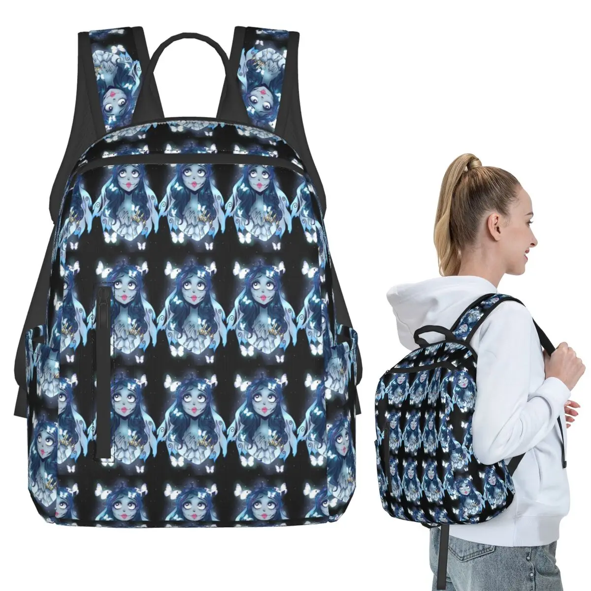 

Хэллоуин фильм труп невесты призрак Тим Бертон рюкзак студенческий рюкзак для мальчиков и девочек детская школьная сумка компьютерные сумки на плечо