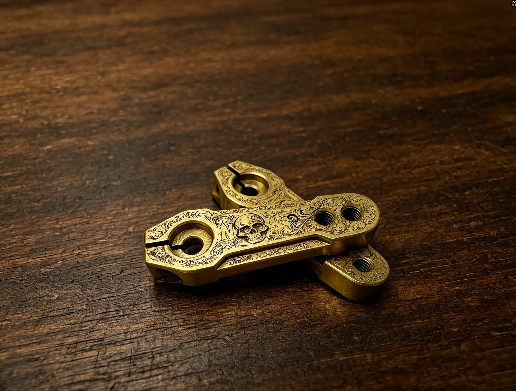 NSPEED Titanium Alloy TC4 25t 24mm Gold Plated Steering Arm Servo Horn For 1/10 Rc Crawler - view 4