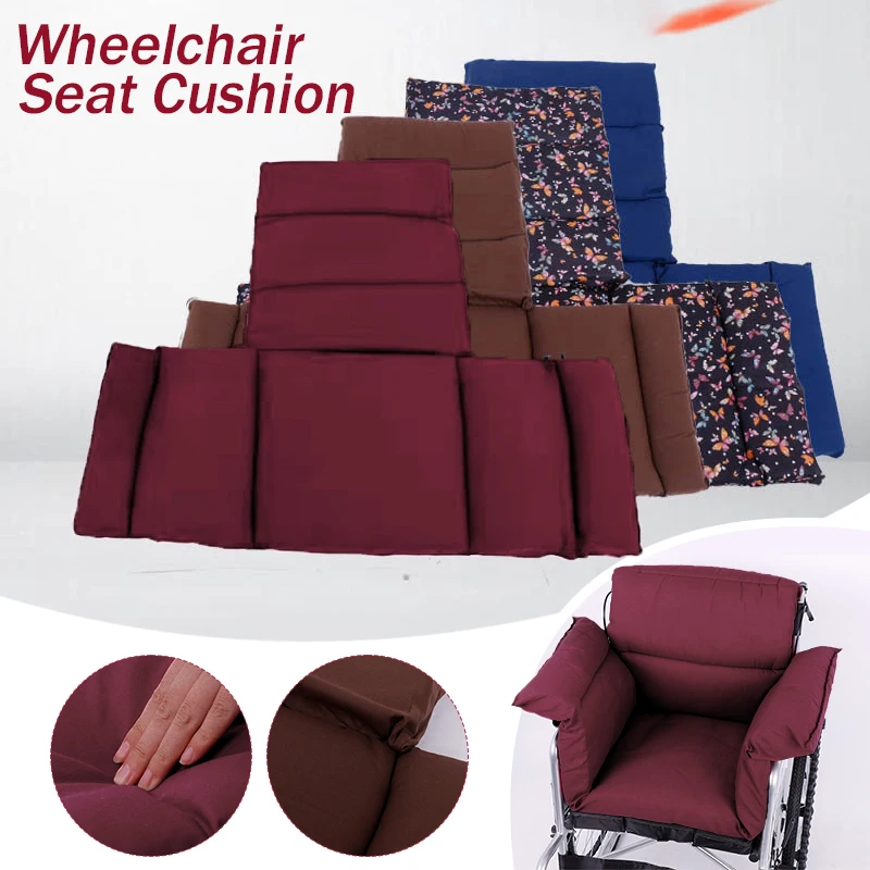 Wheelchair Cushion Thicken Soft Warm Resistant Wheelchair Seat Pad Wheelchair Backrest Cushion Accessories