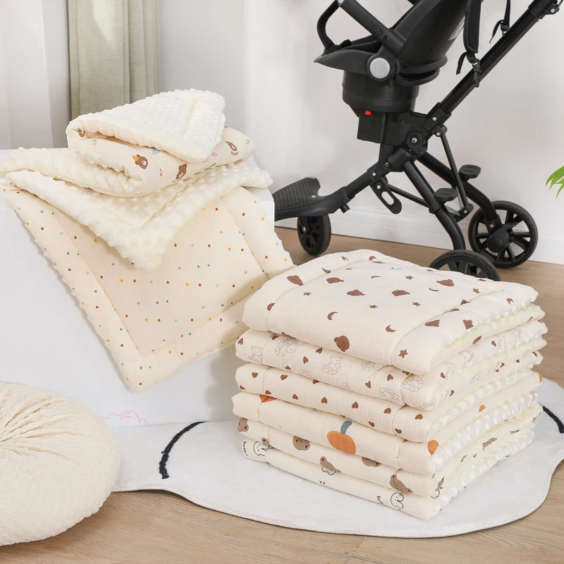 Stroller mat crib beanie down comfort mat gauze mattress padded padded baby mattress child quilt cotton mattress