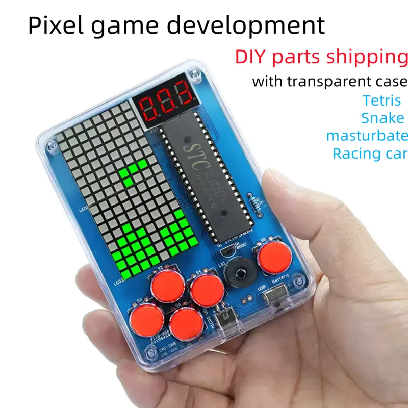 Pixel Game Mechanism Kit 51 MCU Tetris Components DIY Soldering Training Electronic Project