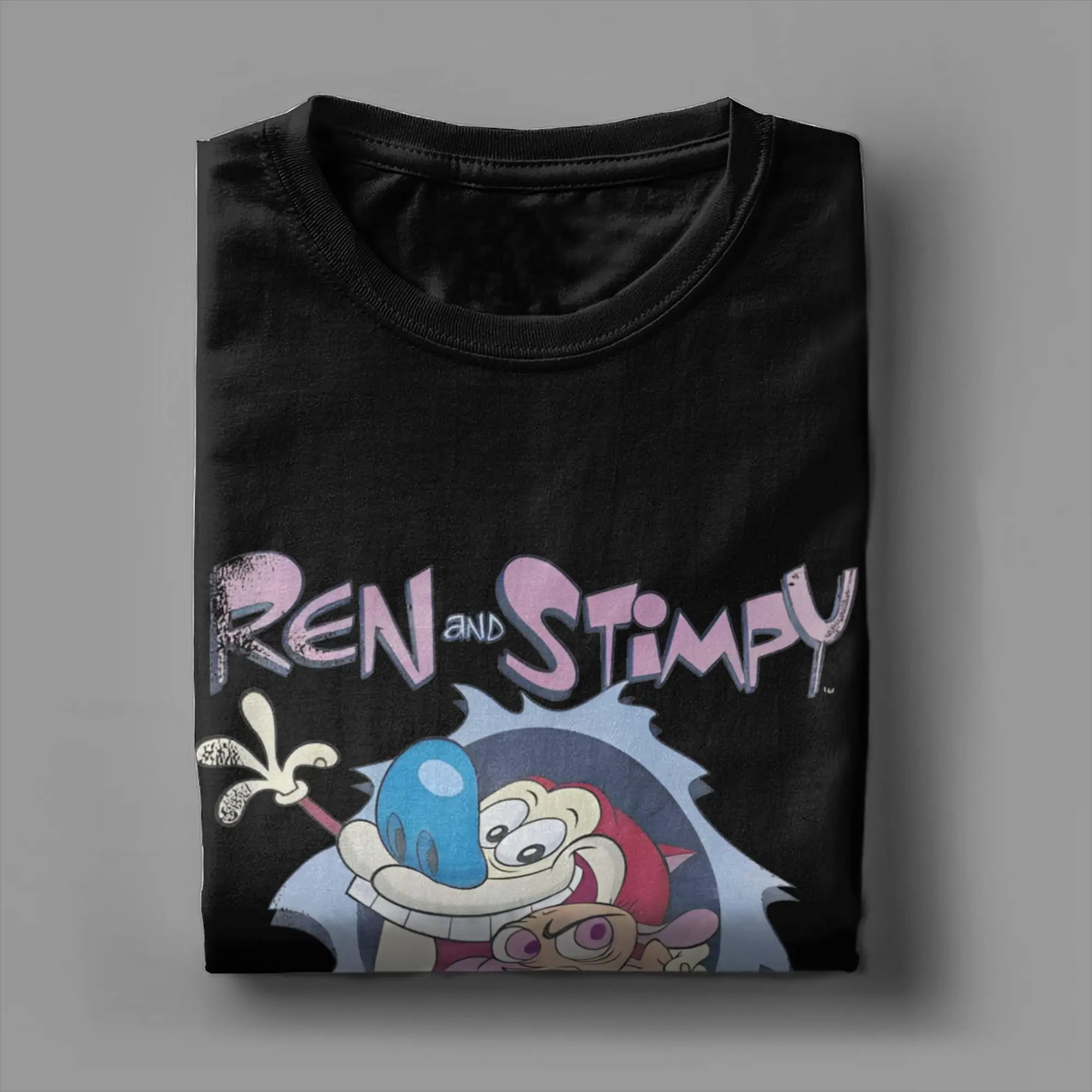 Printed The Ren & Stimpy Show Best Frenemies T Shirt For Unisex  100% Cotton T-shirts Short Sleeve Tops