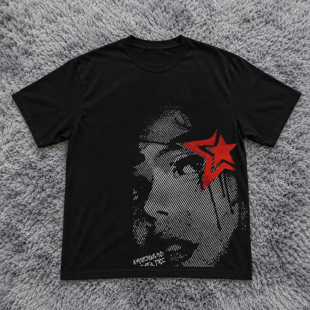 Graphic Tees Y2k Top for Women 2000s Tops Women's T-shirt 90s Clothes Vintage Aesthetic Clothing Woman T-shirts Goth Emo Kawaii
