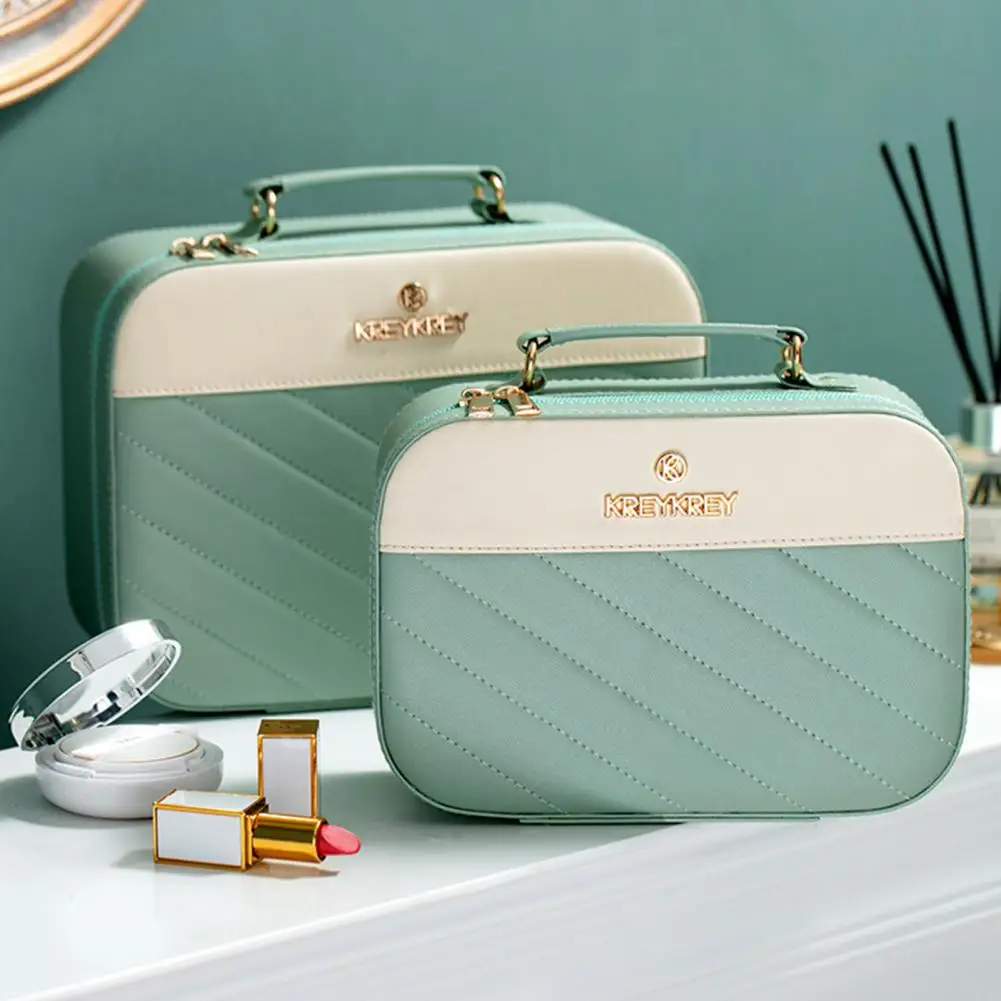 

Makeup Bag For Women Toiletries Organizer Travel Portable Bag High Capacity Portable Dust-proof PVC Fashion Women Cosmetic Case