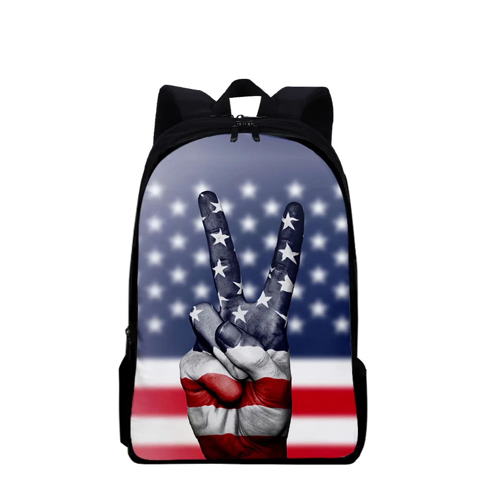 

Flags Stars and Stripes Men Backpack Oxford Waterproof Women Laptop Backpack Primary Middle School Students Boys Girls Schoolbag