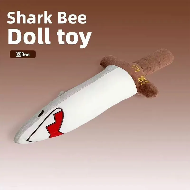 Haai Sculptuur Knuffel Leuk Verjaardagscadeau Voor Vriendje Haai Arm Ontwerp Knuffeldier Zacht Speelgoed Haai Zwaard Ontwerp