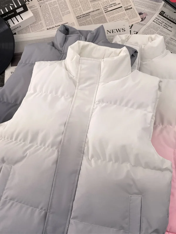 

Утепленный хлопковый жилет с воротником-стойкой, теплый зимний жилет, американский стиль, хлопковая куртка