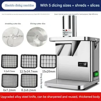 Machine électrique de découpe de légumes et de fruits, coupe-carottes, pommes de terre et d'oignon en dés, automatique de haute qualité