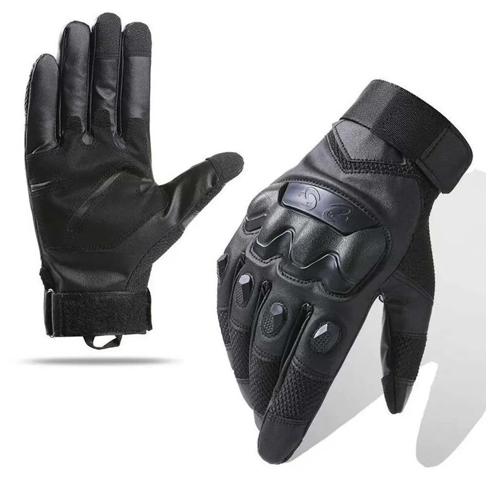 

PU Leather Motorcycle Gloves Touch Screen Motorbike Riding Gloves Non-slip Protective Gloves Motorcycle Windproof Moto Gloves
