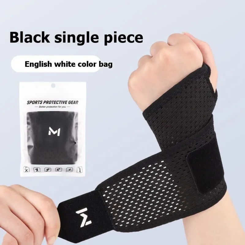 HOTB72A Breathable, Adjustable 2 Pack Ultra-Thin Mesh Wrist Wraps-For Workouts& Daily Use Fits All Black Wrist Supports