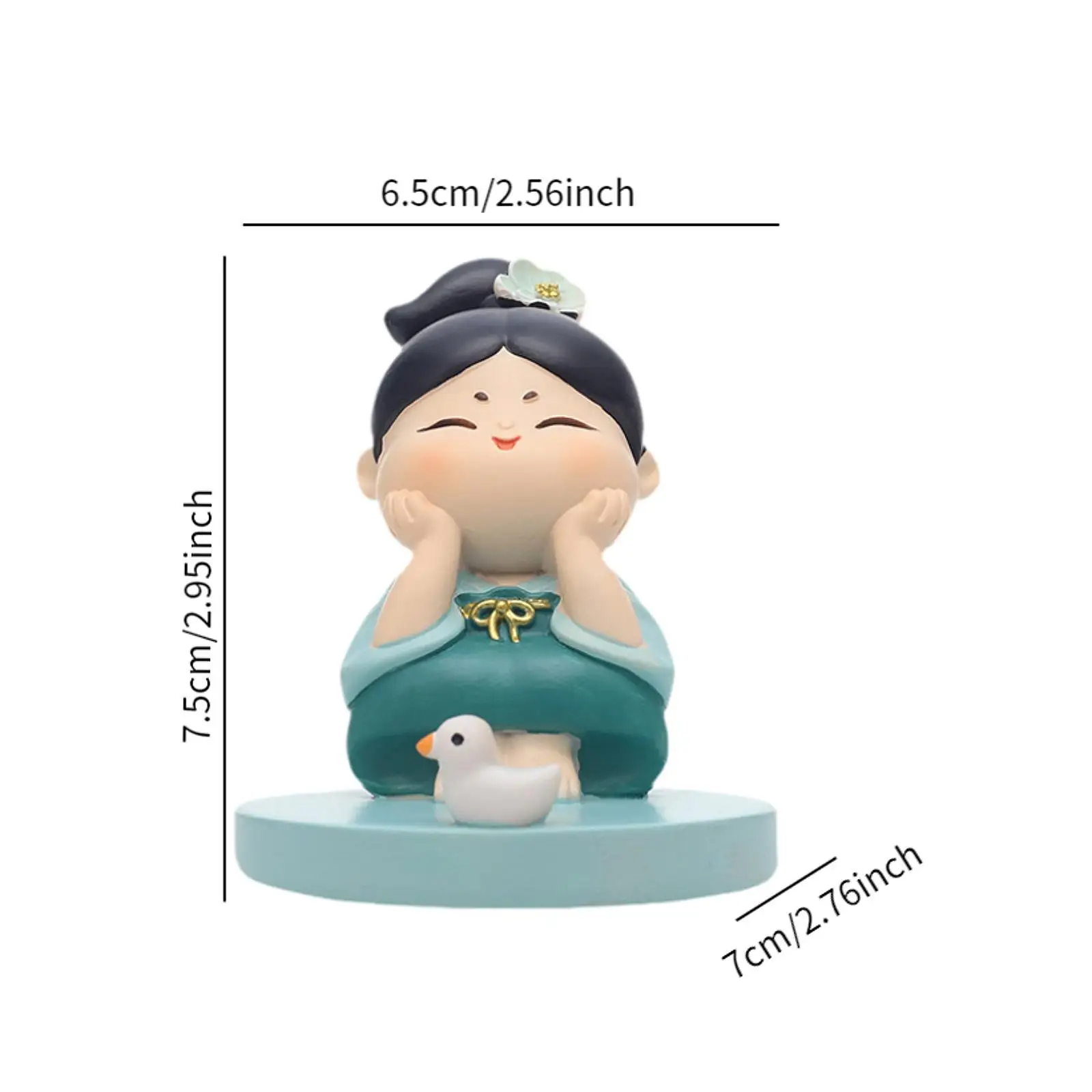 Cute Palace Lady Phone Stand Universal Sculpture Chinese Portable Smartphone Stand for Home Room Decor Bedroom All Mobile Phones