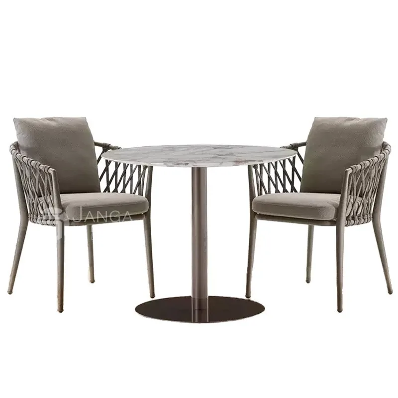 Outdoor villa balcony tables and chairs courtyard garden rain protection sun protection long table open air