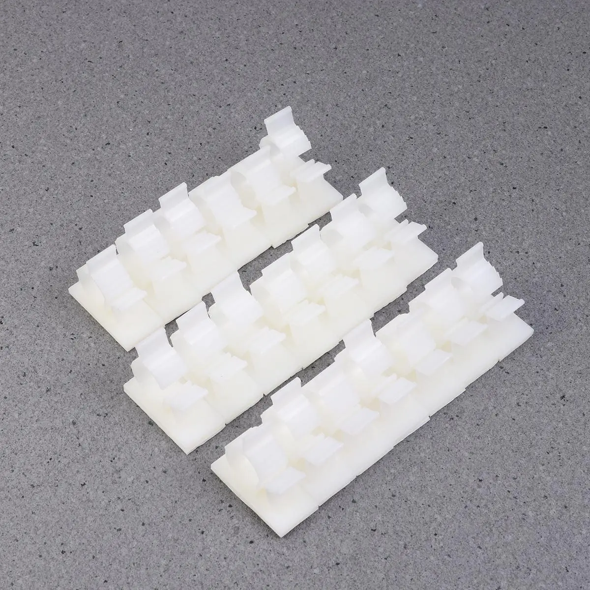 20Pcs Cable Clips Holder with Dual-Sided Adhesive Sponge Back for Wire Cord Management on Wall Desk Ceiling Plastic Cord Clips