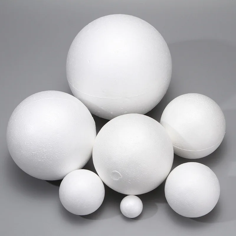 1/2/3/4/5/6/7/10/12/15/18/20/25/30cm Modelling White Polystyrene Styrofoam Foam Craft Balls For DIY Wedding Party Decoration