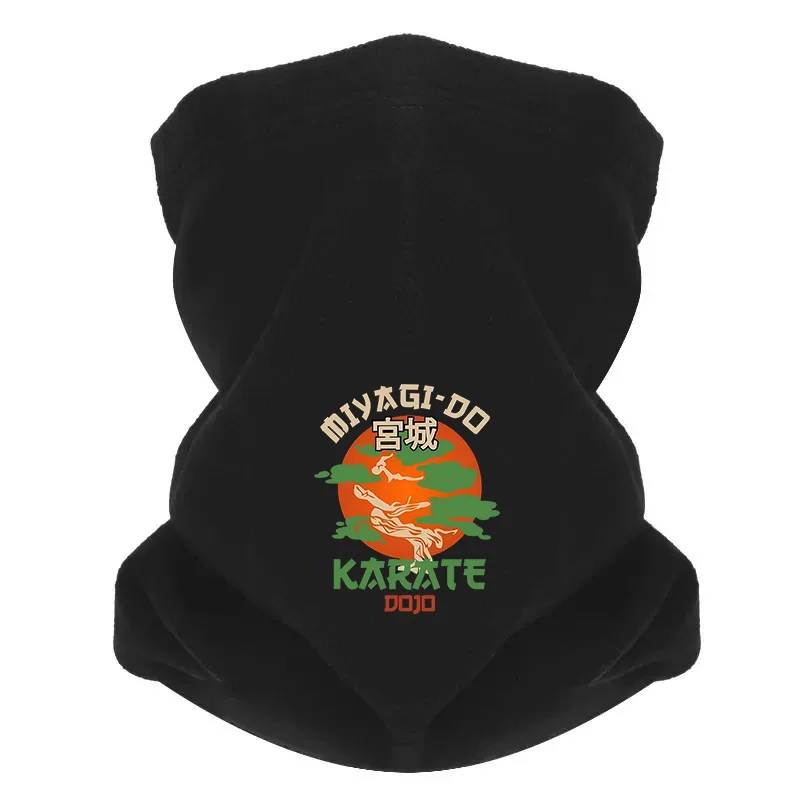 Miyagi-Do Karate Dojo symbol. Tree sun green Men Windproof Scarf Mask Neck Gaiter Hat Women cap Headgear Outdoor Keep Warm Winte