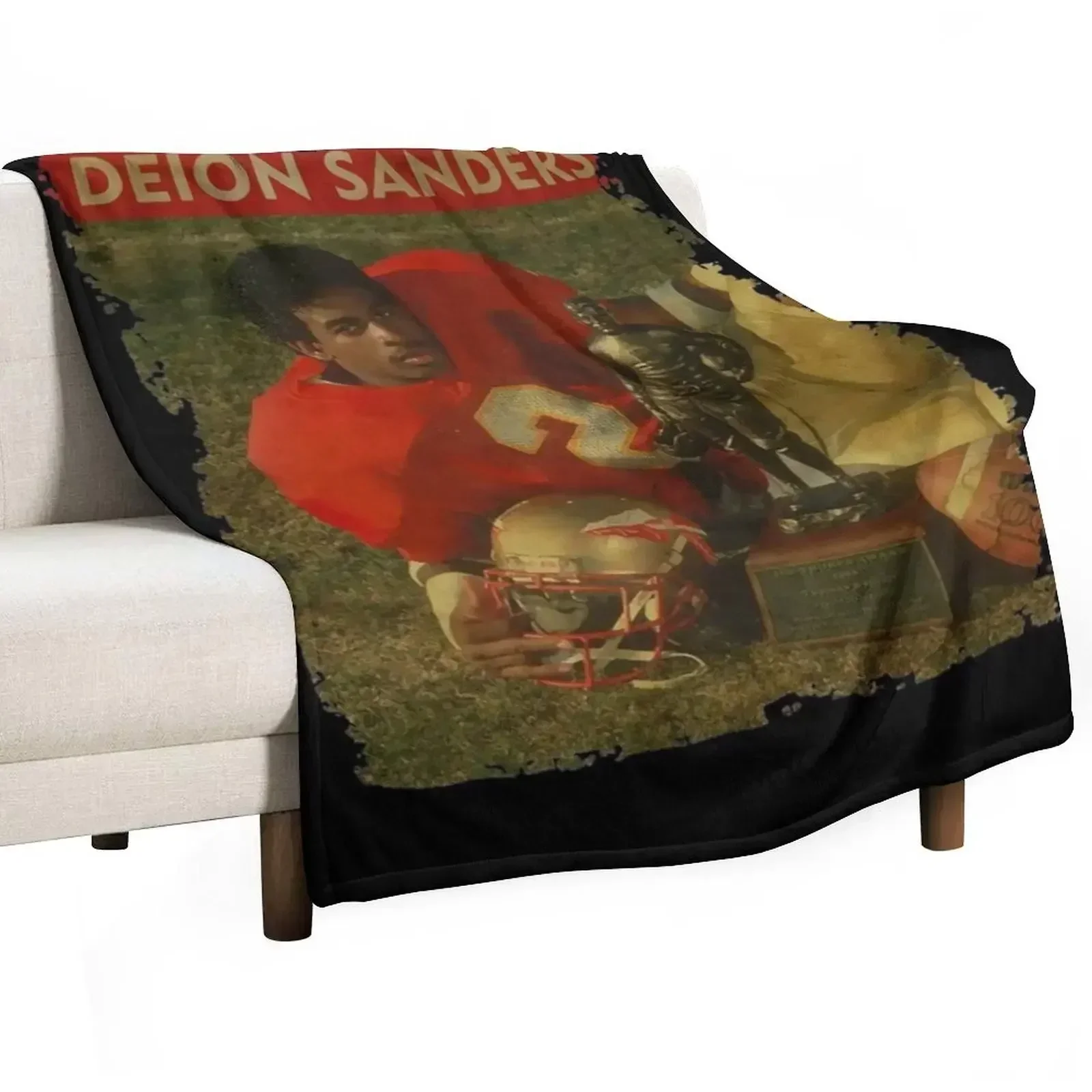Deion sport Sanders - RETRO STYLE (2) Throw Blanket Softest Polar Giant Sofa Blankets For Baby Plaid on the sofa Plaid Blankets