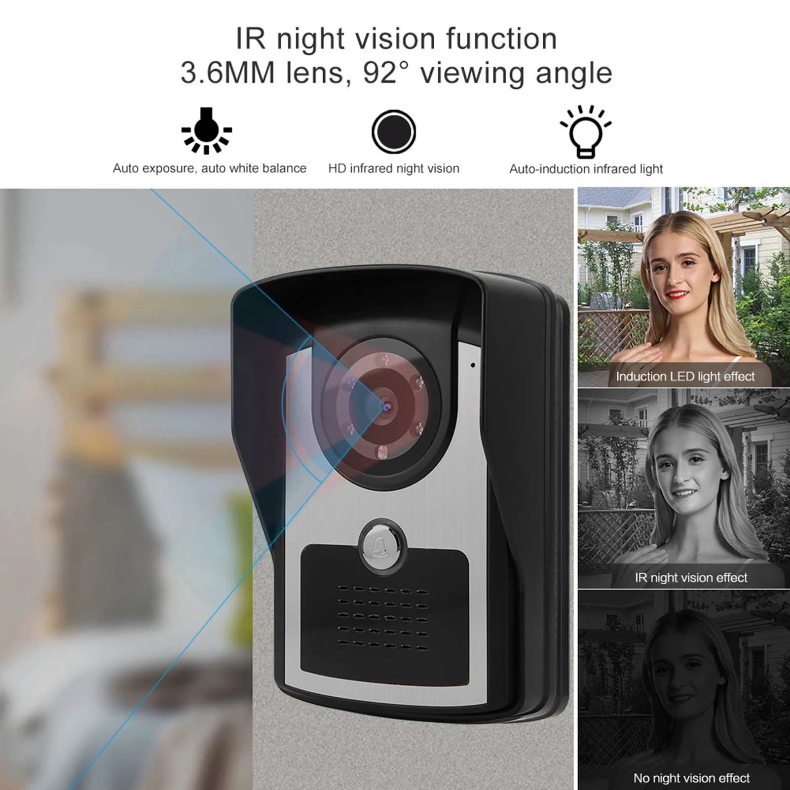 7 "LCD Video Tür Telefon Wired Intercom Türklingel Kit Home Entry System 1V2 SY810 Türklingel Kit Tür Video telefon Intercom Türklingel