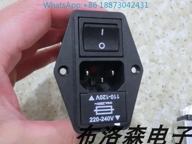 S-CHAFFNER power supply input filter socket FN393-6-05-11 Panel installation 250V6A.