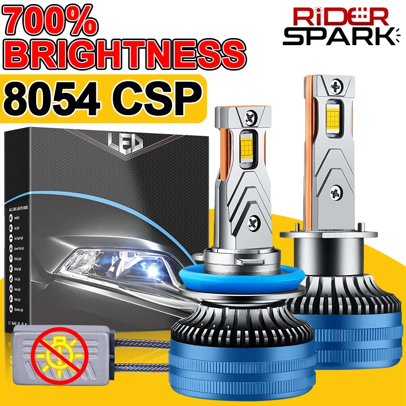 

2 шт. K5C H1 H7 H4 H8 H9 H11 9005 9006 HB3 HB4 9012 Лампы CANBUS 6000K Светодиодные лампы 8054 CSP Автомобильные фары высокой мощности противотуманные фары 12 В