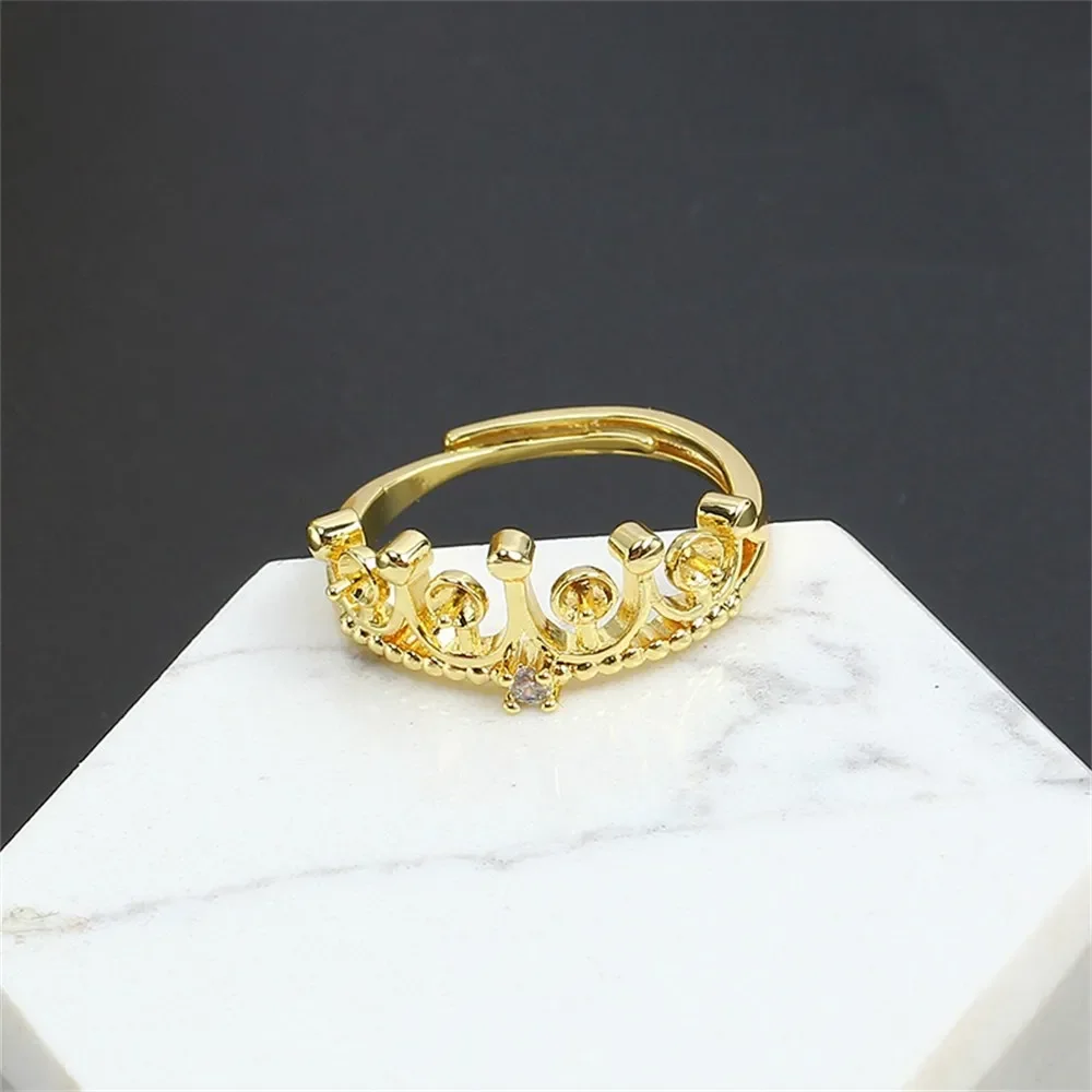 

Регулируемые позолоченные жемчужные кольца, фурнитура и аксессуары - для изготовления ювелирных изделий, оптовая продажа, товары для рукоделия 4–4,5 мм