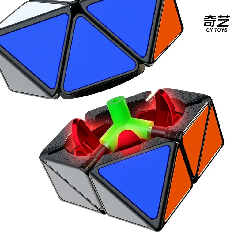 [CubeFun]QiYi FTO 2x2 Skewb Diamond Magnetic Magic Cube Rotating Octahedron Stickerless Educational Toys Children For Gifts