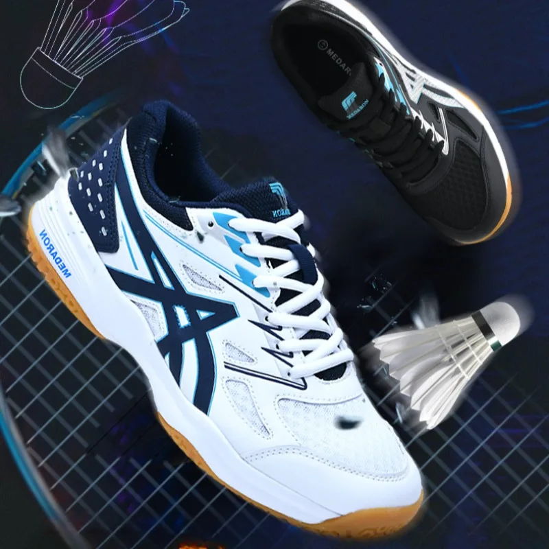 

Высококачественные мужские кроссовки для бадминтона, весенние дышащие удобные теннисные кроссовки, Нескользящие износостойкие спортивные кроссовки для бега