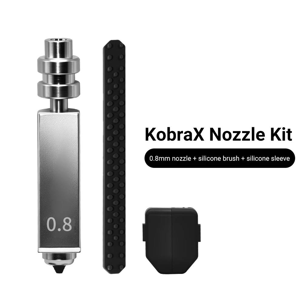 Anycubic Kobra X/Kobra 4 Bimetall-Hotend-Düsen-Kit 0,2 0,4 0,6 0,8mm Heizeinheit mit Silikonwischer 3D-Drucker Zubehör