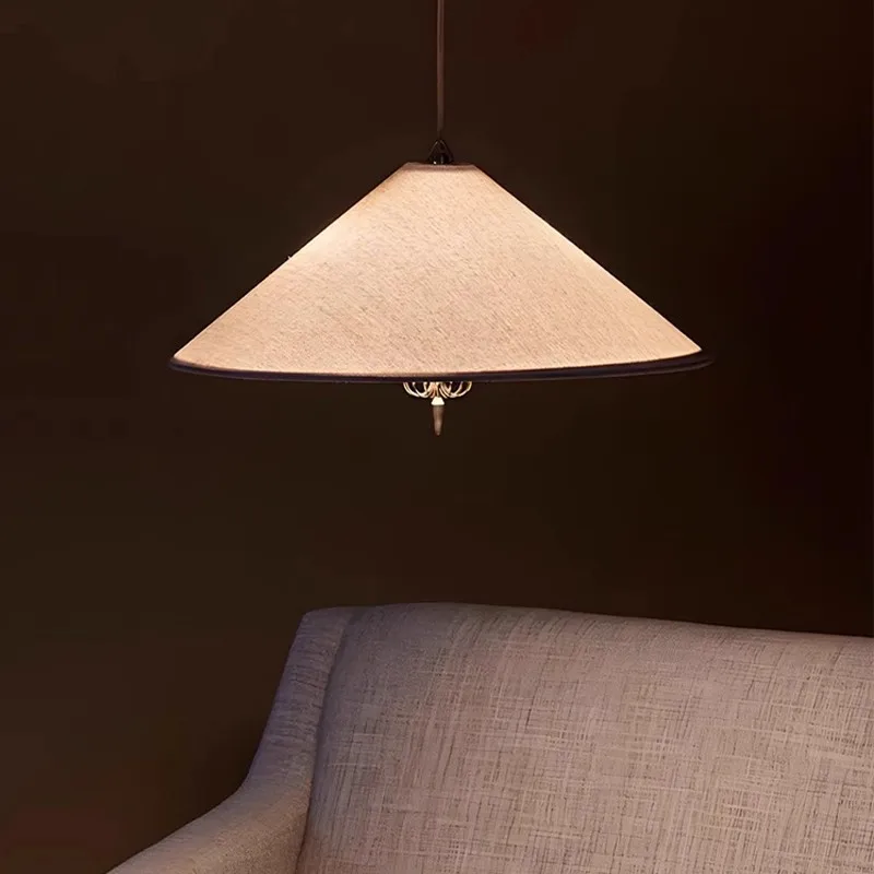 

Medieval wabi-**** wind French chandelier living room dining room new Chinese hat lamp