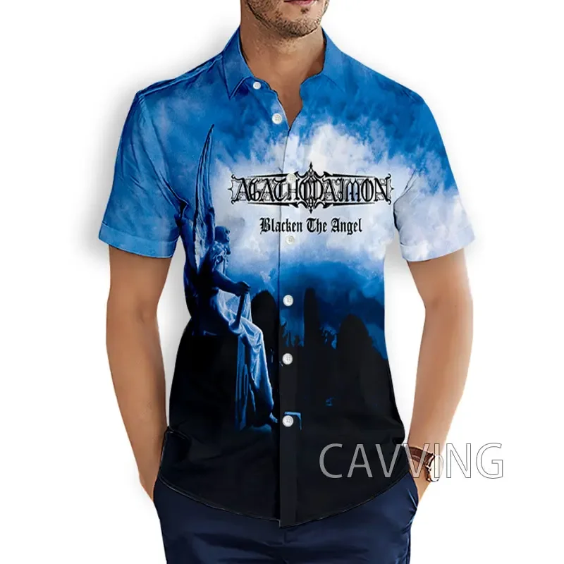 CAVVING 3D Printed Agathodaimon Rock Fashion Casual Shirts Men's /Women's  Short Sleeves Loose Breathable Shirts