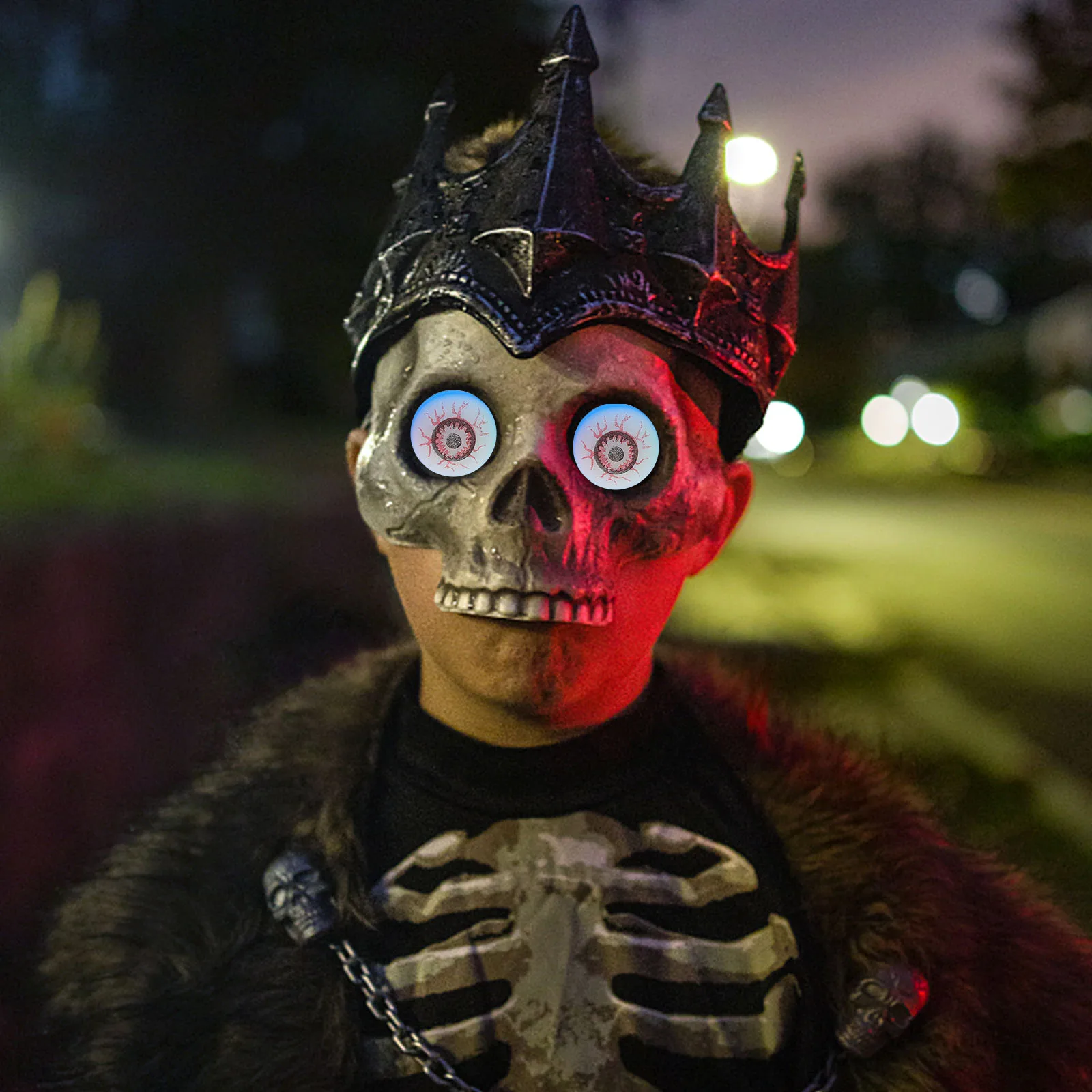 

10Pcs 32Mm Scary Bouncy Eyeballs Unique Halloween Party Supplies Durable Toys For Kids Glow In Dark Fun Decor