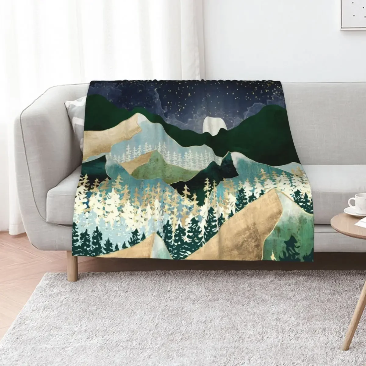 

Spring Night Vista Throw Blanket Designers anime for babies For Baby Blankets