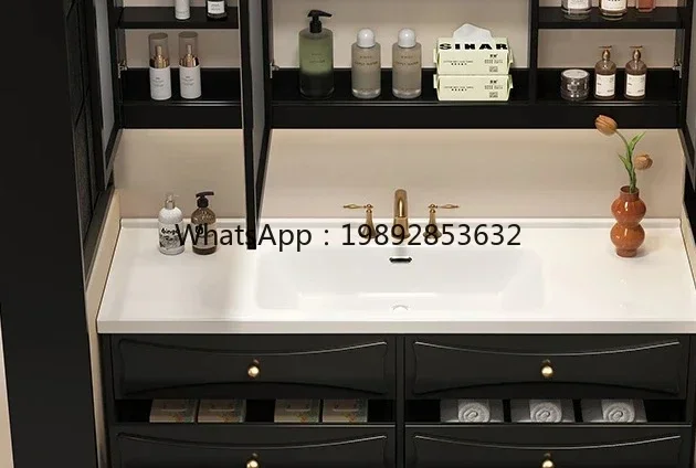 retro ceramic bathroom cabinet combination bathroom rock slab washbasin