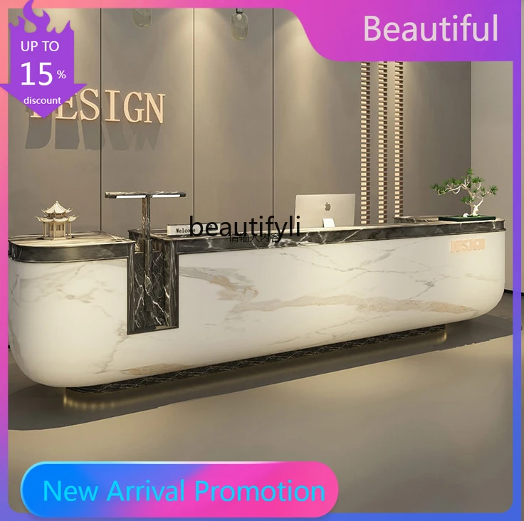

zGzModern Simple Front Desk Cashier Reception Desk Clothing Store Bar Beauty Salon Company Store Commercial Counter Table