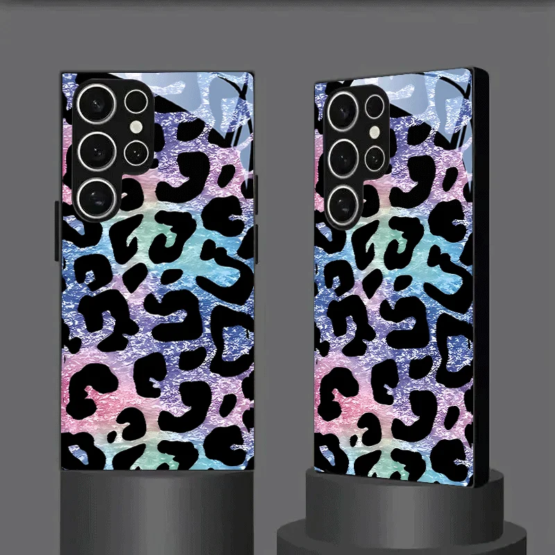

Colorful leopard print dreamy gradient phone case suitable for Samsung Galaxy S26/S25/S24/S23/S22/S21 and other models