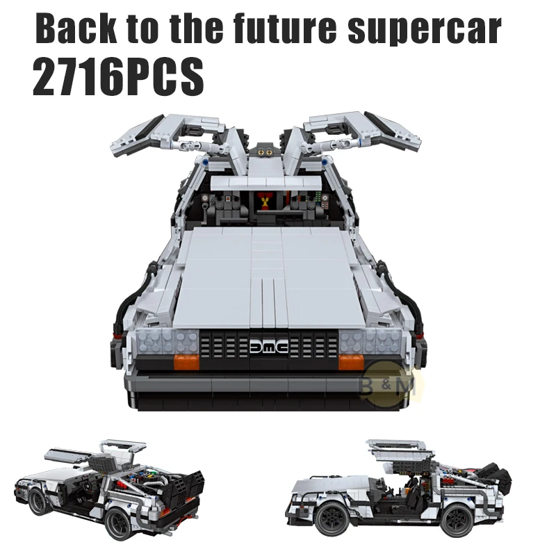 

2021 NEW Back to the Future 1985 DeLorean Time model buiding kit block self-locking bricks Children's toys Christmas gifts