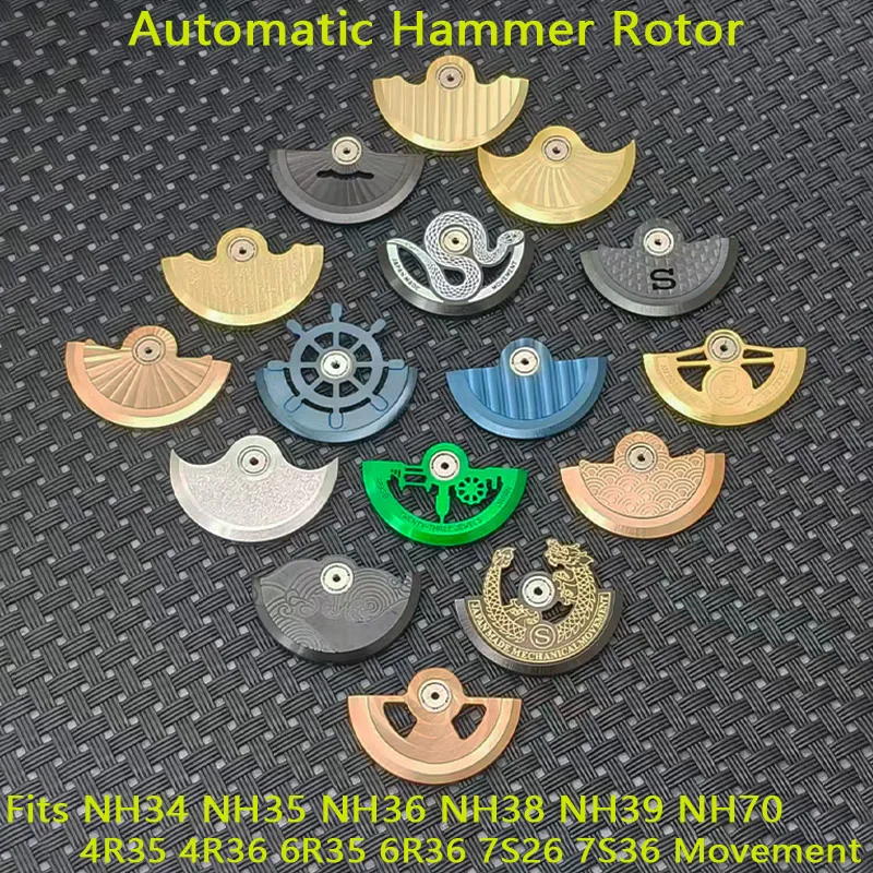 

NH35 NH36 Movement Automatic Hammer Rotor Fits NH34 NH35 NH36 NH38 NH39 4R 6R 7S26 Mechanical Movement Watch Replace Accessories