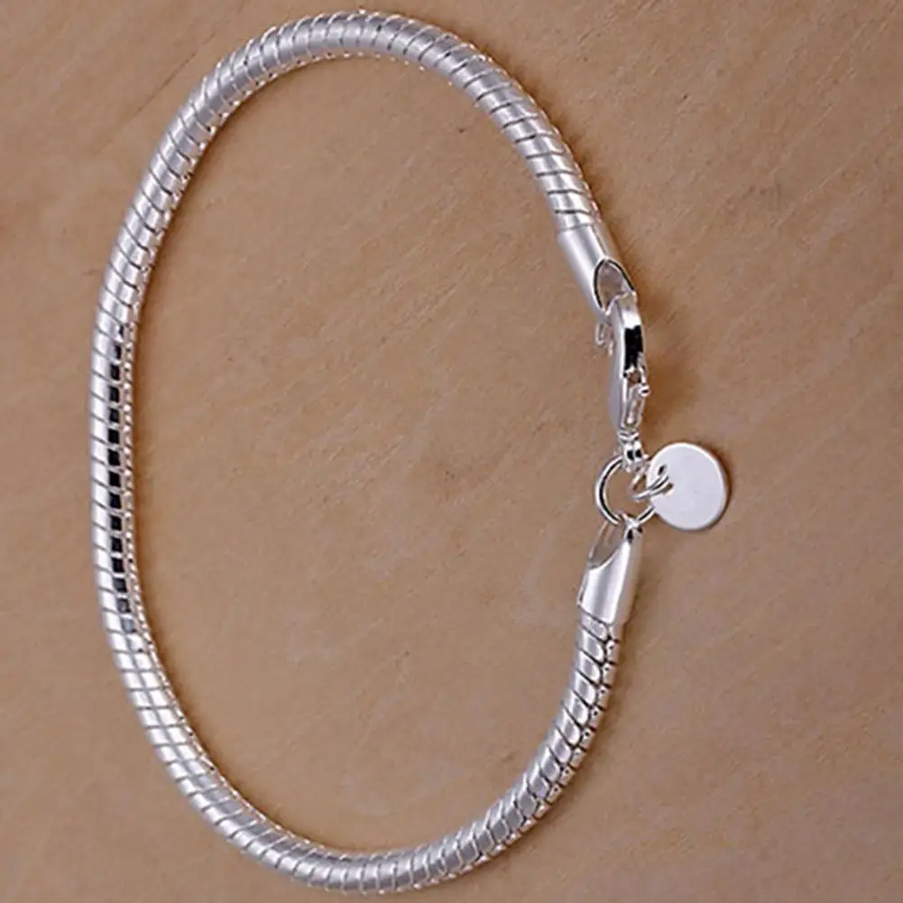 Bracelet Thin Stylish Silver Plated Bracelet For Women Shining Bangle for Party Jewelry Hand Chain