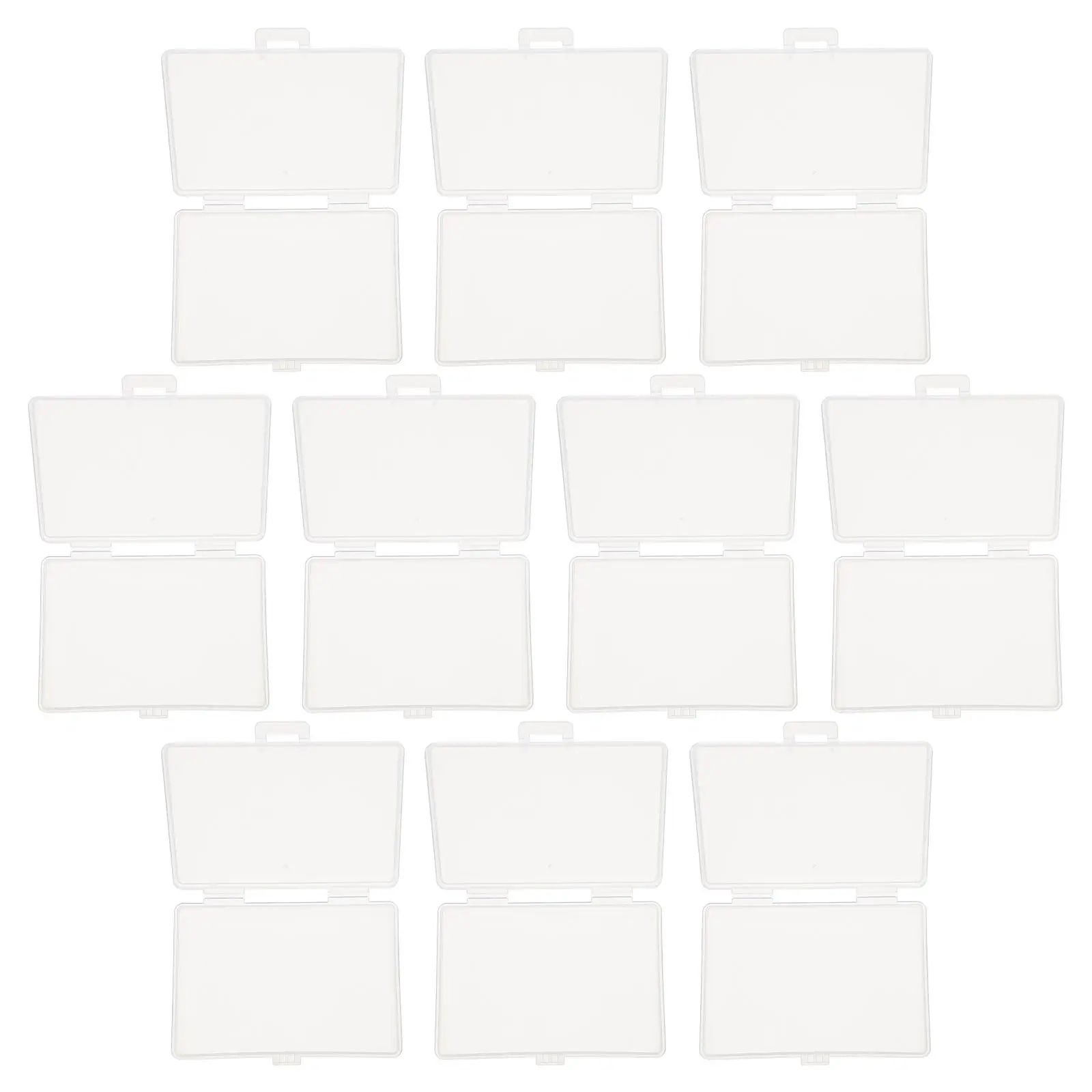 10 Pcs Transparent Card Boxes Plastic Acrylic Storage Dustproof Lightweight Travel Accessories Household Container