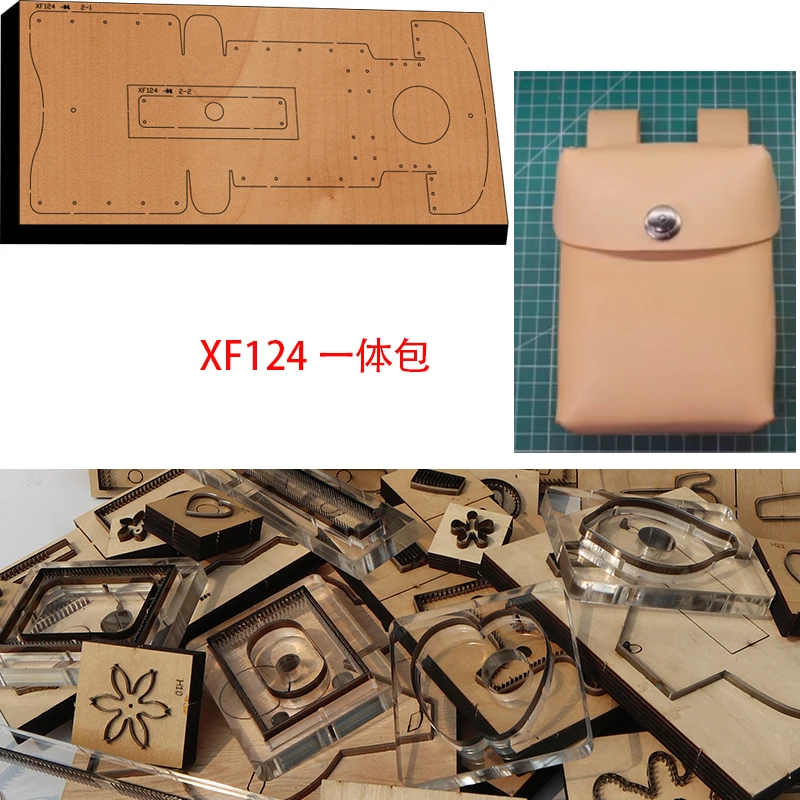 

New Japan Steel Blade Wooden Die Mobile phone pocket Wallet Leather Craft Punch Hand Tool Cut Knife Mould XF124 leather tools