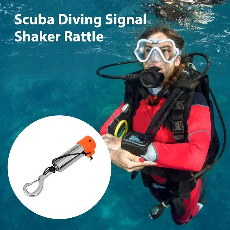 Scuba Diving Underwater Shaker sounder spare Scuba Noise Maker with Clip Rattle Stick for Scuba Diving Gear Scuba Accessories