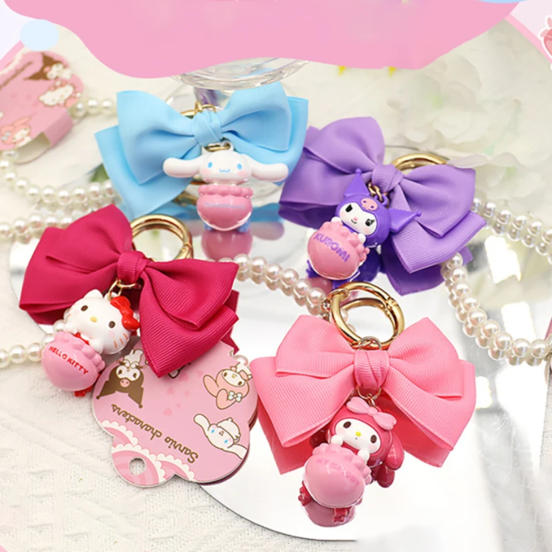 

Kawaii Sanrio Anime Key Chain Cute Hello Kitty My Melody Kuromi Cartoon Fashionable Versatile Exquisite Bag Pendant Girls Gifts