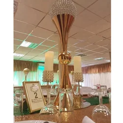 Tall Crystal Candelabra for Wedding, Flower Stand, Centerpiece Decoration, senyu0613