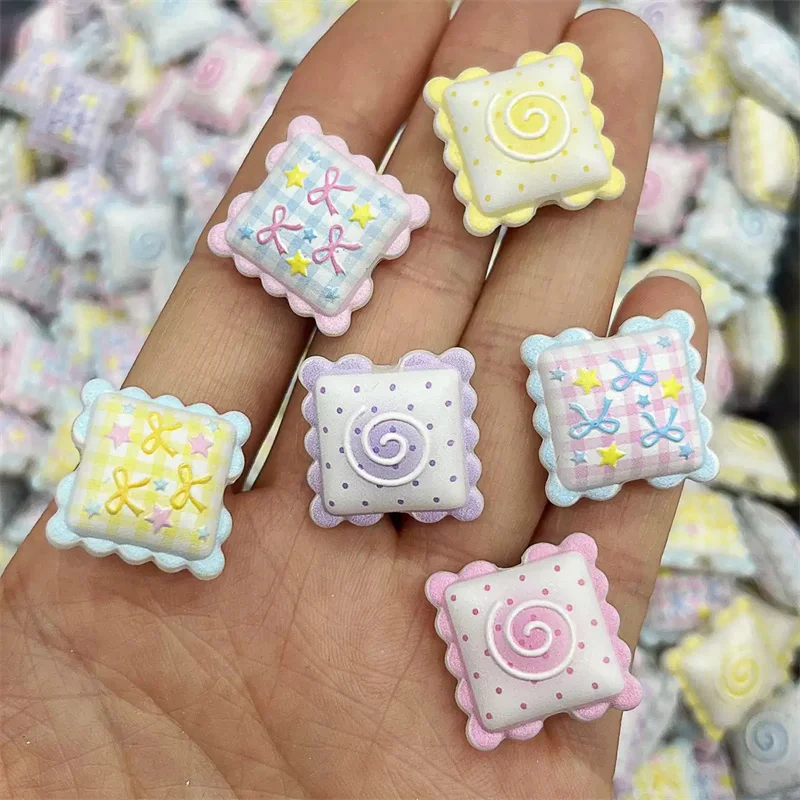 Wholesale 50pcs/lot 19mm color pattern print geometry square shape acrylic beads diy jewelry garment hair accessory
