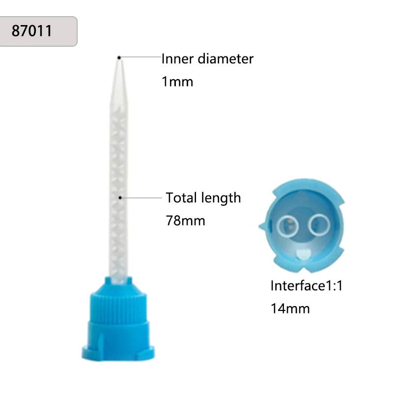50/100PCS Dental Mischen Tipps Silikon Gummi Mischen Spitze Dental Abdruck Materialien Mischen Rohr Prothese Labor Farbe Rohre