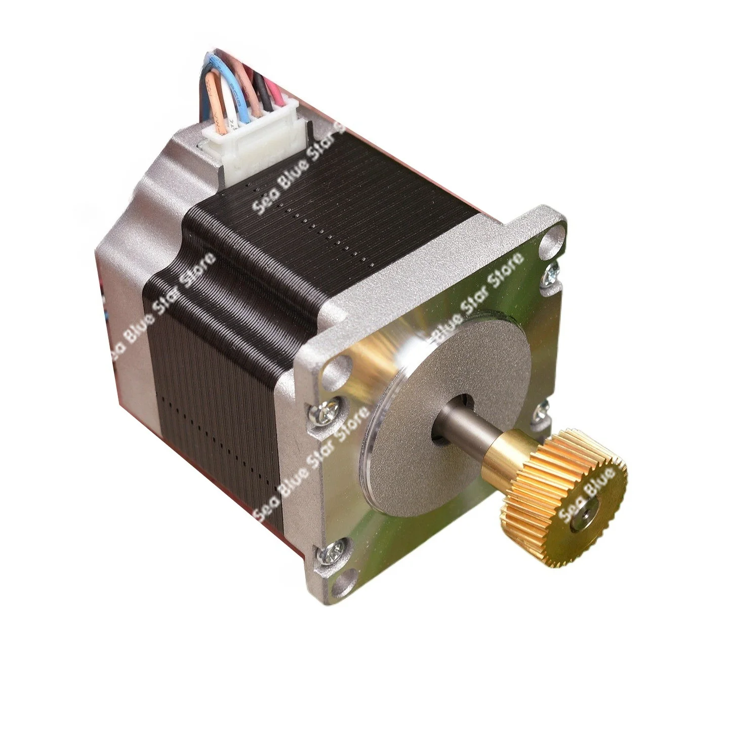 Stepper motor, two-phase six-wire 57 stepper motor, shaft diameter 6.35MM with copper gear, machine height 56 MM