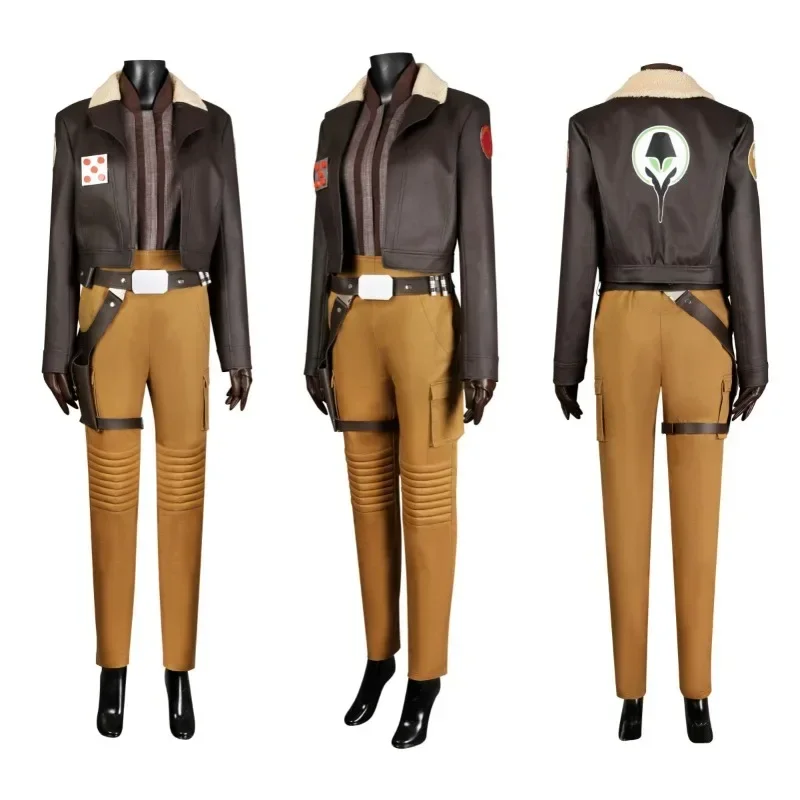 Disguise Syndulla Cosplay Costume Brown Leather Coat and Pants Hat Accessories Outfit Full Set and Individual Items Are Sold